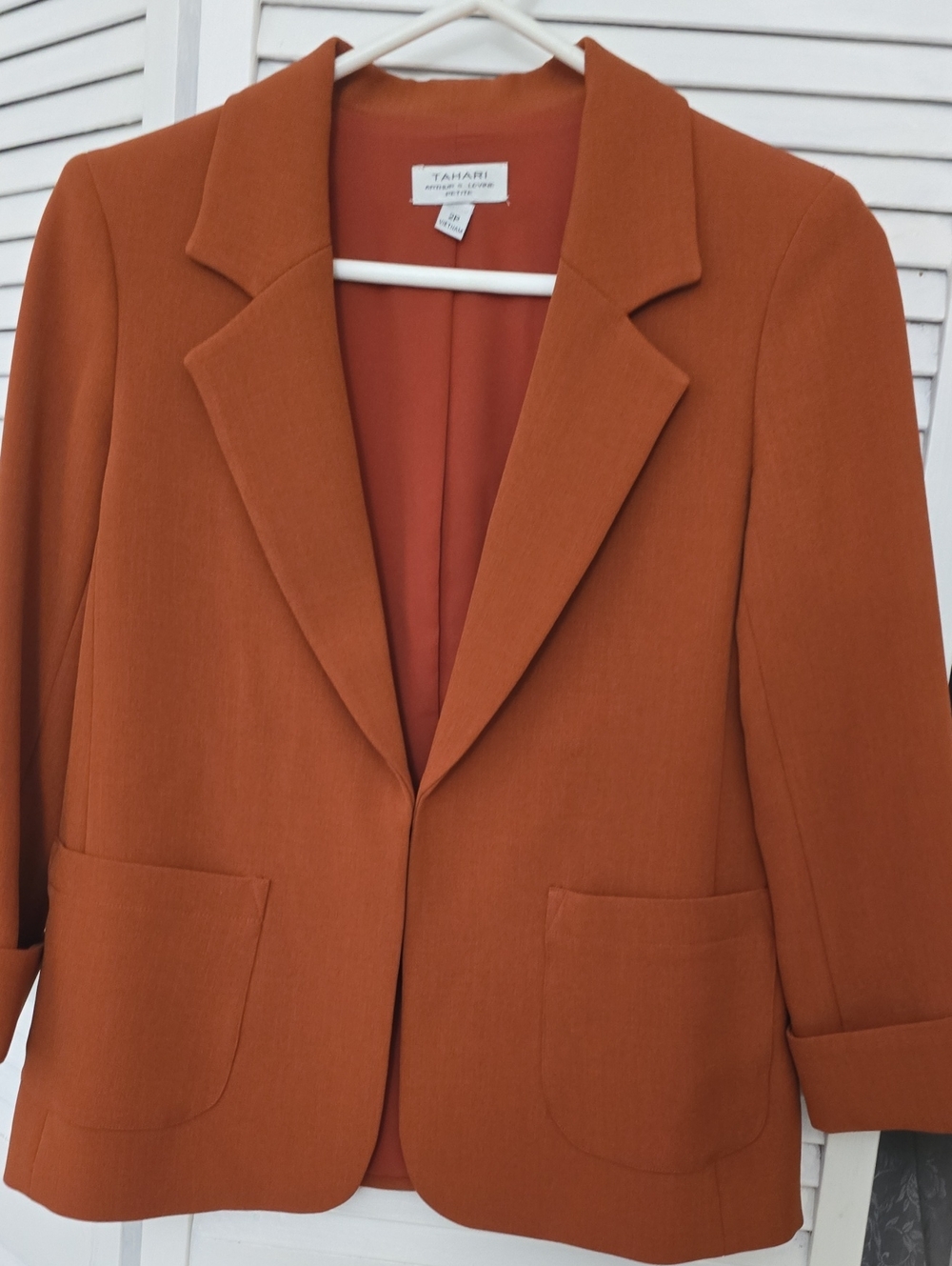 Tahari Rust Orange Women's Blazer Jacket
